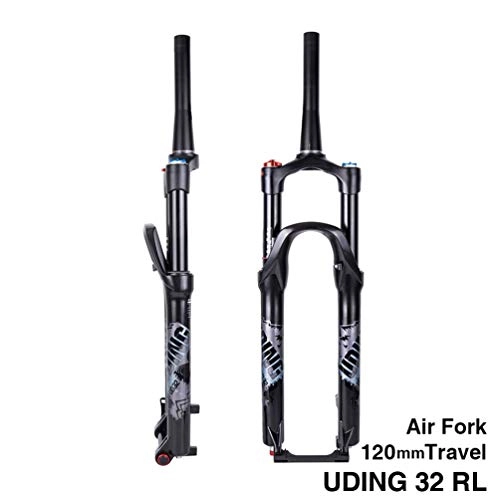 Mountain Bike Fork : Hyl Mountain Bicycle Suspension Fork MTB Suspension Air Fork 27.5 29 Inch Mountain Bike Front Suspension Fork Bicycle Shock Absorber Forks Rebound Adjust (Color : A, Size : 27.5Inch)