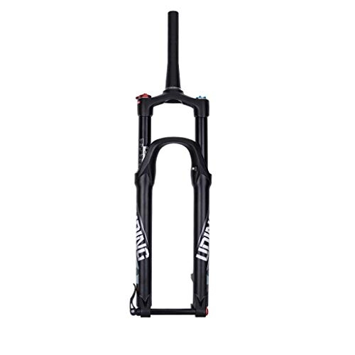 Mountain Bike Fork : HYLH Mountain Bike Suspension Forks 29 Inch, MTB Bicycle Gas Fork Damping Adjustment Magnesium Alloy Conical Tube Disc Brake Travel 140mm