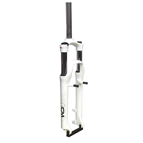 Mountain Bike Fork : HYLH V- Brake Suspension Fork 26" 27.5 ER Bike MTB Cycling Forks, Hydraulic Suspension Straight Tube Unisex Bicycle Shock Absorber (Color : White, Size : 27.5 INCH)
