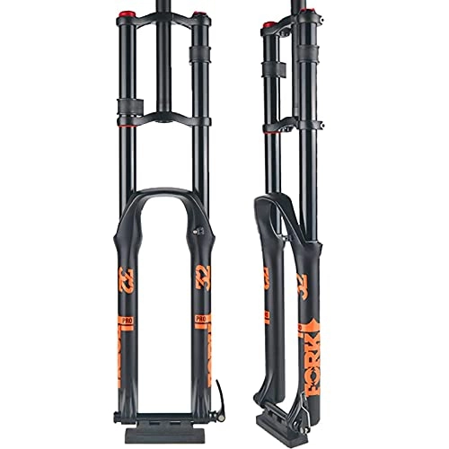 Mountain Bike Fork : hyywmgx Mountain Bike Fork，27.5，29 Inches Damping Rebound Double Shoulder Air Pressure Fork 100 * 15Mm Barrel Shaft Suitable for Bicycles MTB Bicycle Suspension Fork