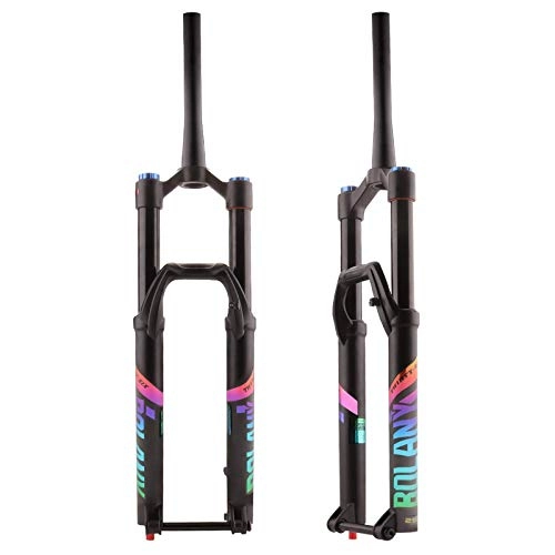 Mountain Bike Fork : hyywmgx Mountain Bike Front Fork，Barrel Axle Front Fork Opening 36 Inner Tube Opening 110 Damping Tortoise and Hare Adjustable Air Fork MTB Bicycle Suspension Fork