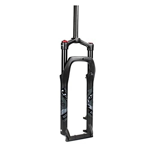 Mountain Bike Fork : HZYDD 20inch 26" Beach Snow Mountain Bike Suspension Fork, Disc Brakes 1-1 / 8" Air Forks Width 135mm for 4.0" Tire, Grey, 6inch