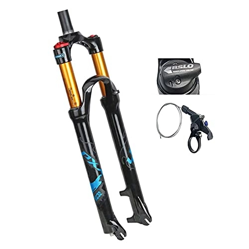 Mountain Bike Fork : HZYDD Straight Tube 26 / 27.5 / 29inch MTB Bike Front Forks, Manual Lock / Remote Lock Fork Mountain Bicycle Fork, 27.5inch