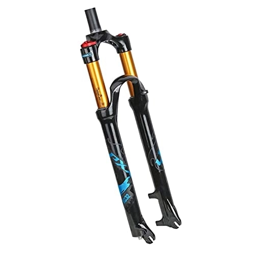 Mountain Bike Fork : HZYDD Straight Tube 26 / 27.5 / 29inch MTB Bike Front Forks, Manual Lock / Remote Lock Fork Mountain Bicycle Fork, Blue, 26inch