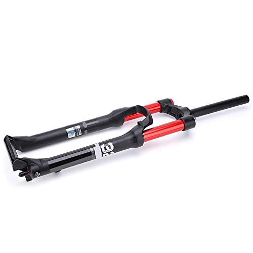 Mountain Bike Fork : jadenzhou Mountain Bike Fork, Anti‑scratch Lubricating Coating Aluminum Alloy Double-air Chamber Red Tube Long‑lasting Lubrication Air Front Fork for Bike Shops