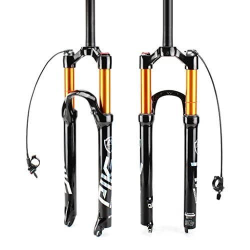Mountain Bike Fork : JAMCHE Mountain Bike Fork 26 / 27.5 / 29 inch, Magnesium Alloy MTB Bike Suspension 28.6mm Straight Tube Steerer Bicycle Cycling Remote lock 120 mm