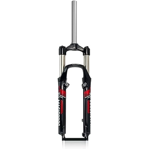 Mountain Bike Fork : JAMJII 26 inch MTB suspension fork travel 100 mm 1 1 / 8 inch canti socket V-brake 9 mm QR support / washer 28.6 mm threadless steerer tube, A