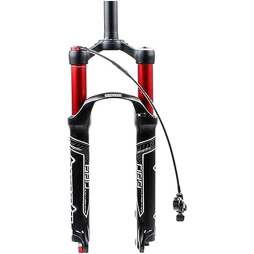 Mountain Bike Fork : JAMJII MTB bicycle fork 26 27.5 29 inch air base dampers Bicycle suspension fork Remote Lockout Federweg 120mm QR 9mm, Red Straigh tube, 29inch
