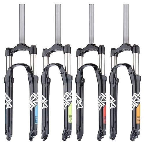 Mountain Bike Fork : JAYWIS 24-inch Mountain Bike Suspension Fork, Bicycle Air Pressure Shock-absorbing Front Fork, Quick Release Dropout Shoulder Control, Straight Tube, 24inch, Green
