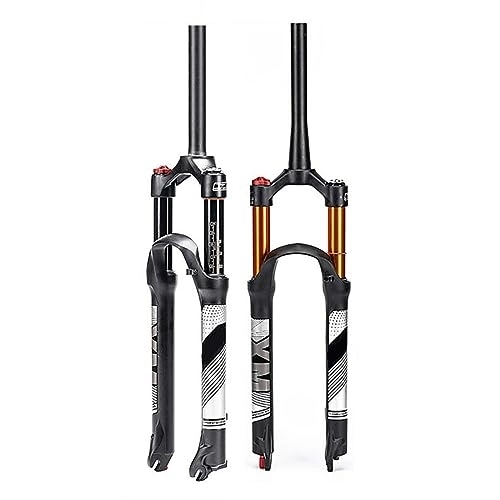 Mountain Bike Fork : JAYWIS Bicycle Suspension Fork, Mountain Bike Suspension Fork, 26 / 27.5 / 29 Inch Aluminum-magnesium Alloy, Straight / tapered Air Fork, 29, Gold