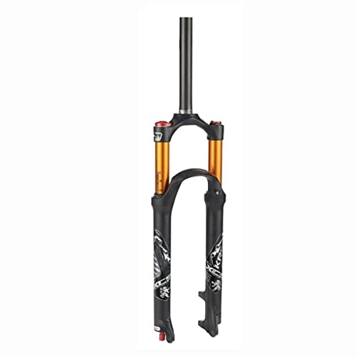 Mountain Bike Fork : Jejy Air MTB Front Fork 26 27.5 29 Inch, Damping Adjustment Bicycle Suspension Forks, QR 9mm Travel 120mm Shoulder Lockout (Color : Black (black gold tube), Size : 27.5inch)