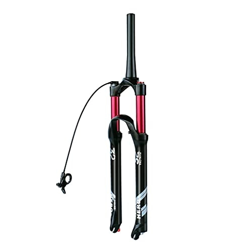 Mountain Bike Fork : Jejy Mountain Bike Front Suspension Fork 26er 27.5er 29er，MTB With Damping Adjustment Ultralight Air Forks Magnesium Alloy Travel :140mm (Color : Tapered, Size : 27.5)