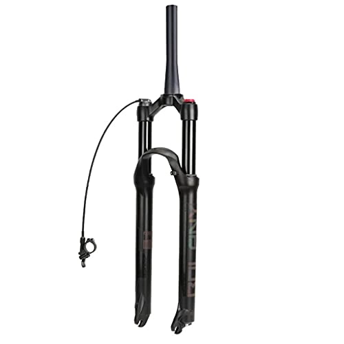 Mountain Bike Fork : Jejy MTB Ultralight Front Forks 26 / 27.5 / 29 Inch，Mountain Bike Magnesium Alloy With Rebound Adjust Air Fork QR 9mm (Color : Tapered Remote Lockout, Size : 26)