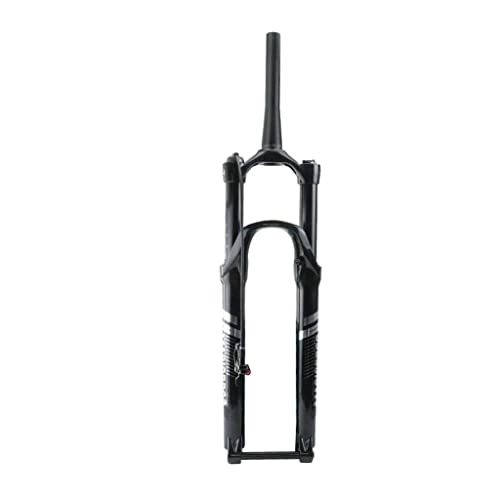 Mountain Bike Fork : Jejy Tapered Steerer Thru Axle 15mm 27.5inch 29inch MTB Suspension Fork, Rebound Adjustment Mountain Bike Air Fork Accessories (Color : Tapered, Size : 27.5)