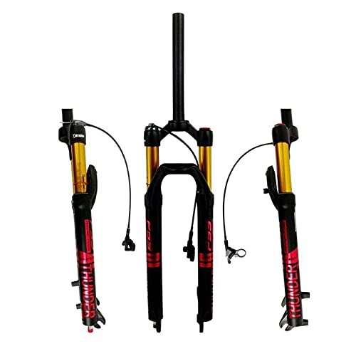 Mountain Bike Fork : JINMEI Mtb Bicycle Bicycle Fork, Magnesium Alloy Wire Control / Shoulder Control For Hydraulic Disc Brakes Stroke 120Mm