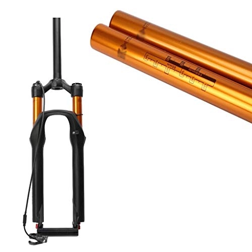 Mountain Bike Fork : JINMEI Mtb Bicycle Suspension Fork 26 27.5 In Straight Tube 1-1 / 8"Double Air Chamber Cushioning Adjustment Qr 9Mm Travel 100Mm Crown Lock 1780G