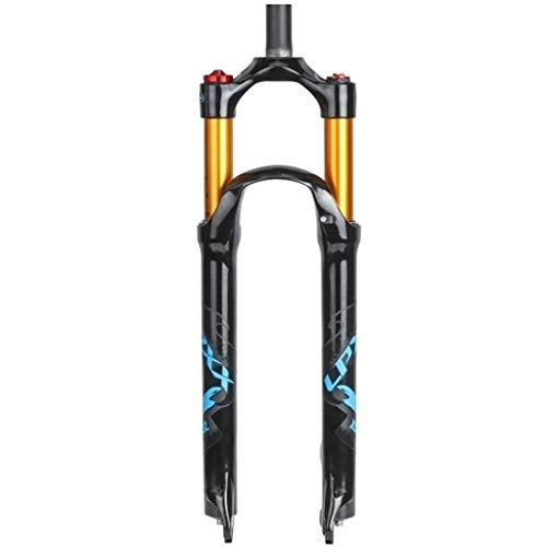 Mountain Bike Fork : JTSYUXN Bicycle front fork magnesium alloy MTB Suspension Fork Fork Strong Structure Air Bike Accessories 26 / 27.5 / 29 inch (Color : Blue, Size : 29 inches)