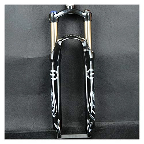 Mountain Bike Fork : juqingshanghang1 Cycling Equipment Bicycle fork 26 / 27.5 / 29inch mountain bikes fork Suspension Bike Bicycle MTB Fork Manual Contorl Alloy Disc Brake Oil 9mmQR for bike (Color : 27.5 A gloss black)
