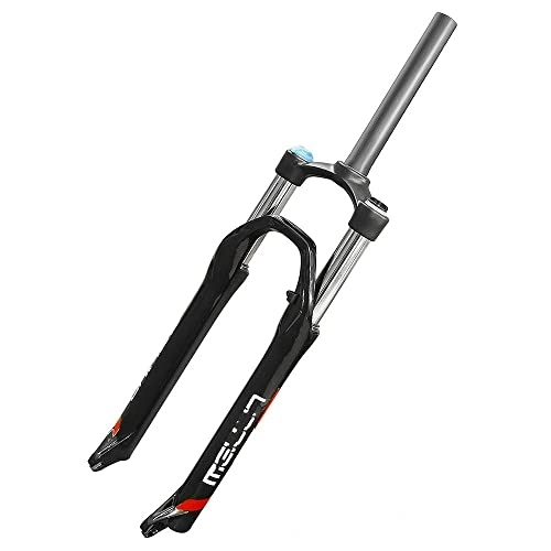 Mountain Bike Fork : JXRYFMCY Bike Straight Steerer Fork Aluminum Alloy Shoulder-controlled Hydraulic Suspension Fork Mountain Bike Oil Spring Front Fork for Bicycle Accessories (Color : Black, Size : 27.5 inch)