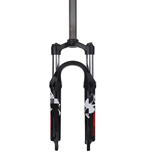 Mountain Bike Fork : JXRYFMCY Bike Straight Steerer Fork Mountain Bicycle Air Suspension Forks, 20 inch MTB Bike Front Fork for Bicycle Accessories (Color : Black, Size : 20 inch)