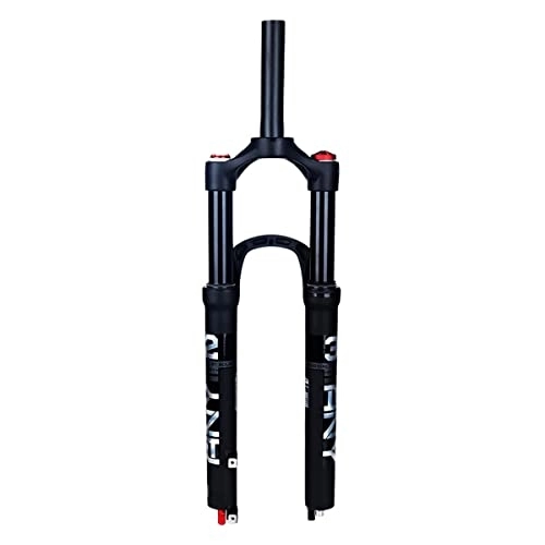 Mountain Bike Fork : KANGXYSQ 26 27.5 29 Inch Mountain Bike Air Suspension Fork MTB Front Fork Travel 100mm Straight Tube Disc Brake 9mm Quick Release (Color : Black, Size : 27.5inch)