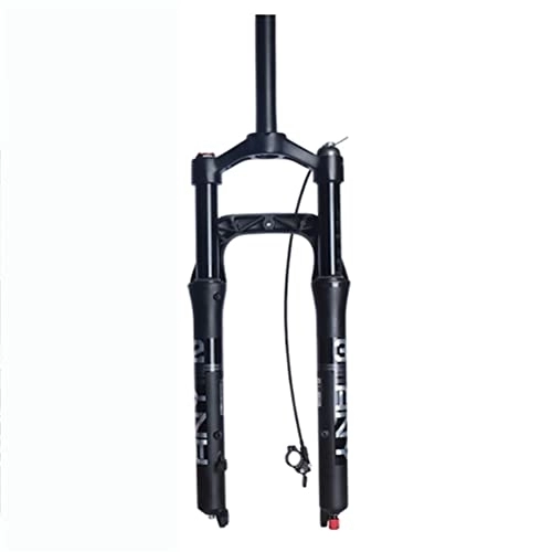 Mountain Bike Fork : KANGXYSQ 26 Inch MTB Suspension Fork, 28.6 Straight Tube Fat Tire Air Fork QR 9mm Travel 120mm Mountain Bike Fork Manual Lock XC Bicycle Forks (Color : Straight Remote, Size : 26inch)