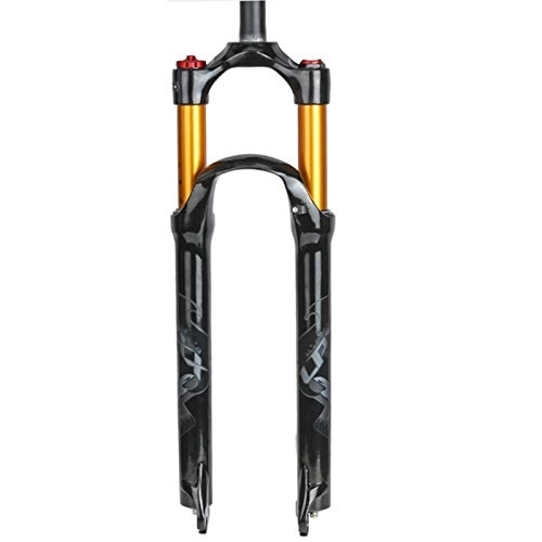 Mountain Bike Fork : KANGXYSQ 26" Mountain Bike Suspension Fork, 1-1 / 8' Lightweight Magnesium Alloy MTB Bike Gas Fork Shoulder Control 100mm (Color : B, Size : 27.5inch)