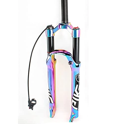 Mountain Bike Fork : KANGXYSQ 27.5 / 29 Inch Suspension Fork Mountain Bike Air Travel 100mm A Disc Brake Aluminum Alloy Cycling Accessories (Color : Wire control, Size : 29 inch)