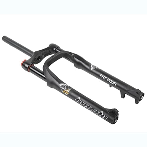 Mountain Bike Fork : KANGXYSQ Front Fork Fat Tire 26 Inch MTB Suspension Fork 28.6 Straight Tube Fat Tire Air Fork QR Travel 130mm Mountain Bike Fork Manual Lock Bicycle Forks (Color : Black, Size : 26inch)