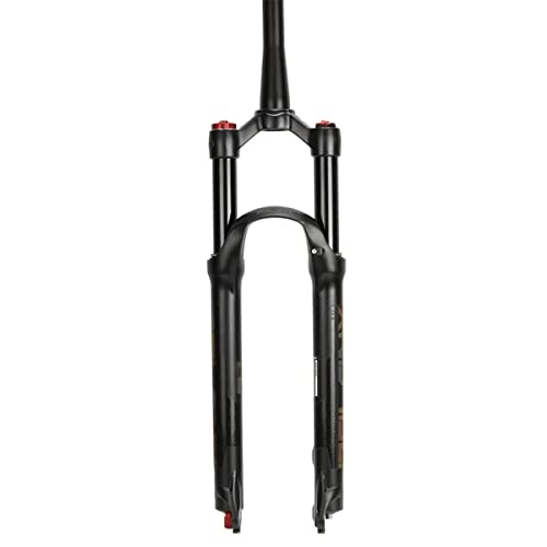 Mountain Bike Fork : KANGXYSQ MTB Air Suspension Fork 26 27.5 29 Inch Mountain Bike Front Fork Damping Adjustment Travel 120mm QR 9mm Manual Lockout Straight / Tapered Tube (Color : Tapered Black, Size : 26inch)