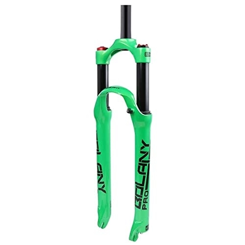 Mountain Bike Fork : KANGXYSQ MTB Suspension Fork 26 27.5" 1-1 / 8" Straight Tube Magnesium Alloy Gas Fork Bike Suspension Mountain Travel 120mm (Color : Green, Size : 29 inch)