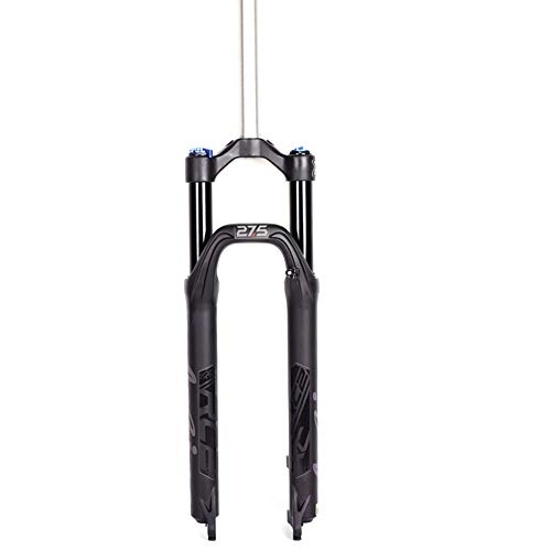 Mountain Bike Fork : KANGXYSQ Shoulder-controlled Air Fork, 26 / 27.5 Inch Mountain Bike Suspension Front Fork, Suitable For Disc Brake Front Fork (Color : Black, Size : 27.5inch)