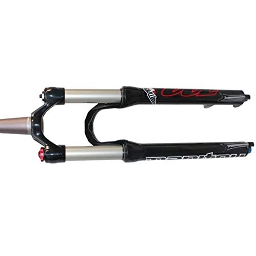 Mountain Bike Fork : KANGXYSQ Suspension Forks Front 26 Inch Shoulder Control Hand Lock 1.5 Cone Tube Mountain Bike (Color : Black, Size : 26inch)