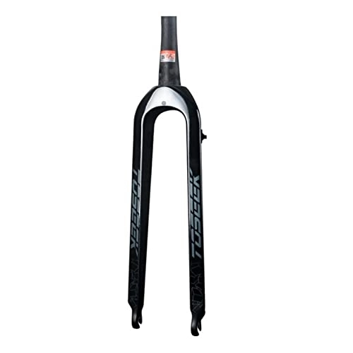 Mountain Bike Fork : KBBKIC Mountain Bike Rigid Forks Carbon Fiber Fork 28.6mm 26 / 27.5 / 29 In MTB Lightweight Front Fork 3k Bicycle Tapered Tube (Color : Black, Size : 27.5inch)