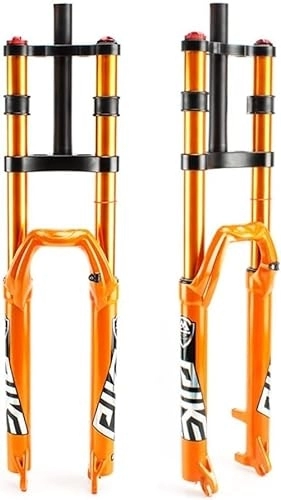 Mountain Bike Fork : Kcolic Bicycle Suspension Fork 26 / 27.5 / 29 Inch for Mountain Bike DH Air Double Shoulder Downhill Absopes Shock Absorber Straight Tube Ultralight Pull Step Adjustment A, 27.5