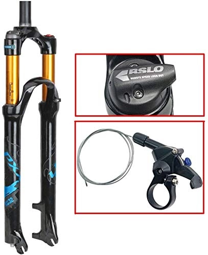 Mountain Bike Fork : Knoijijuo 26"From Mountain Bike Suspension Fork At 1-1 / 8 'Light Weight Magnesium Alloy Mountain Bike Bicycle Fork Gas Control 100mm Shoulder, C, 26inch