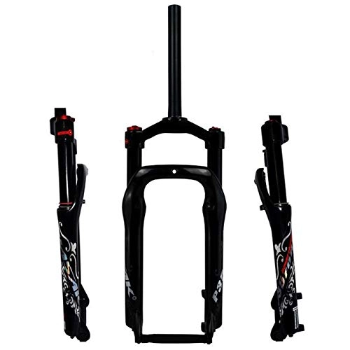 Mountain Bike Fork : KQBAM Snow Bicycle Fork 20 Inch Air Fork For 4.0"Fat Tire Bicycle Accessories Disc Brake Qr 9Mm Travel 120Mm 1800G