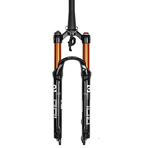 Mountain Bike Fork : KYEEY Bicycle Frame Set Mountain Bike Front Fork Pneumatic Shock Absorber Shock Absorber Front Fork Gas Fork Accessories Black Bicycle Accessories (Color : Black, Size : 29Inch)