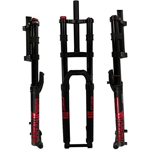 Mountain Bike Fork : L.BAN 27.5" 29" Bike Suspension Fork Air Fork MTB 1-1 / 8" Straight Steerer 160mm Travel 15x100mm Axle Manual Lockout Bicycle Fork, Red-29in