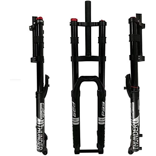 Mountain Bike Fork : L.BAN 27.5" 29" Bike Suspension Fork Air Fork MTB 1-1 / 8" Straight Steerer 160mm Travel 15x100mm Axle Manual Lockout Bicycle Fork, Silver-27.5in