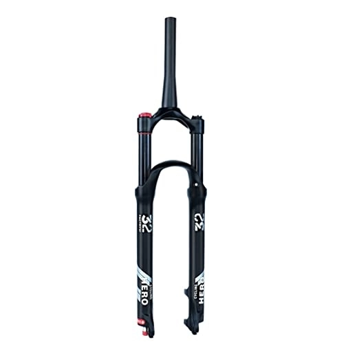 Mountain Bike Fork : LAVSENA MTB Bike Suspension Fork 26 / 27.5 / 29 Inch Travel 140mm Air Fork Rebound Adjust 1-1 / 2 Tapered Front Fork Disc Brake Quick Release， For XC AM (Color : Black manual, Size : 27.5inch)
