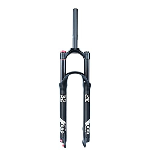 Mountain Bike Fork : LAVSENA MTB Fork 26 / 27.5 / 29 Inch Mountain Bike Suspension Fork Travel 140mm Air Fork Rebound Adjust 1-1 / 8'' Straight Front Fork Disc Brake QR 9 * 100mm (Color : Black manual, Size : 27.5'')