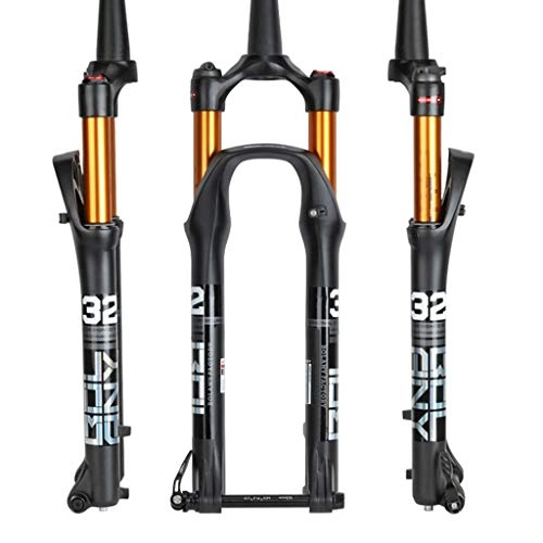 Mountain Bike Fork : LBBL 26 / 27.5 / 29 Inch Suspension Fork 100 Mm Bicycle MTB Fork Carbon Steerer Tube Mountain Bike Fork For Bicycle (Size : 27.5)