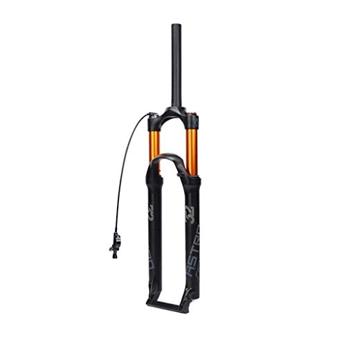 Mountain Bike Fork : LBBL Air Suspension Fork, Straight Tube 26, 27.5, 29 Inch Remote Lockout Quick Release Version Stroke 120 Mm Disc Brake Air Pressure Bicycle Forks Suspension Fork (Color : B, Size : 29inch)