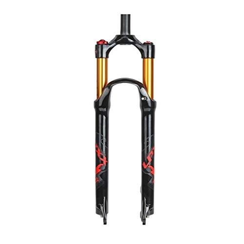 Mountain Bike Fork : LBBL Bicycle Air Fork, Wire Control 26, 27.5, 29 Inches Pneumatic Fork Magnesium Aluminum Alloy Column Brake Disc Brake Bicycle front fork (Color : A, Size : 27.5 inch)