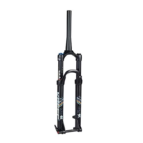 Mountain Bike Fork : LBBL Bicycle Barrel Axle Front Fork, Air Fork Conical Tube 27.5, 29inches Shoulder Control Oil Pressure Lock Dead Mountain Bike Forks Bike Front Fork (Size : 27.5inches)