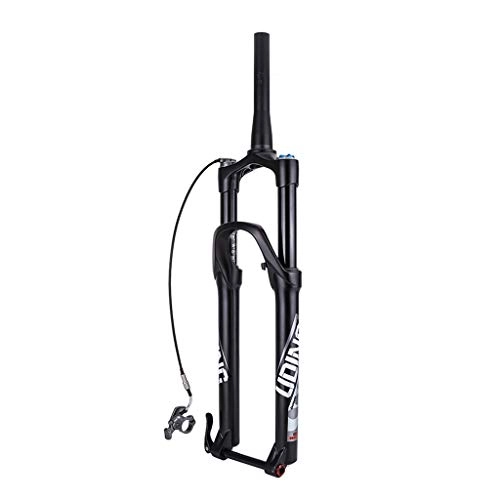 Mountain Bike Fork : LBBL Bicycle Front Fork, 29 Inch Conical Tube Mountain Bike Barrel Axle Front Fork Damping Air Shock Stroke 120 Mm Remote Lockout Disc Brake Air Pressure Bicycle Forks