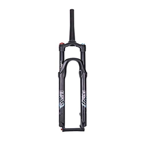 Mountain Bike Fork : LBBL Magnesium Alloy Air Fork, Conical Tube 26, 27.5, 29 Inch Shoulder Control Quick ReleaseDamping Mountain Bike Suspension Fork Bike Front Fork (Size : 26Inchs)