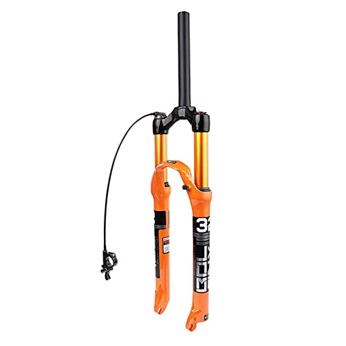 Mountain Bike Fork : LBBL Mountain Bicycle Front Fork Bicycle Fork, 26 / 27.5 / 29 Inch MTB Bikes Suspension Fork Air Damping Front Fork Remote RL Bicycle front fork (Color : A, Size : 27.5 inches)