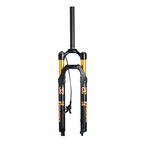Mountain Bike Fork : LBBL Mountain Bicycle Front Fork Mountain Bike Straight Tube Open Front Fork, Damping Wire Control 27.5 29 Inch Air Pressure 100 * 15mm Barrel Shaft Bicycle front fork (Color : B, Size : 29 inches)